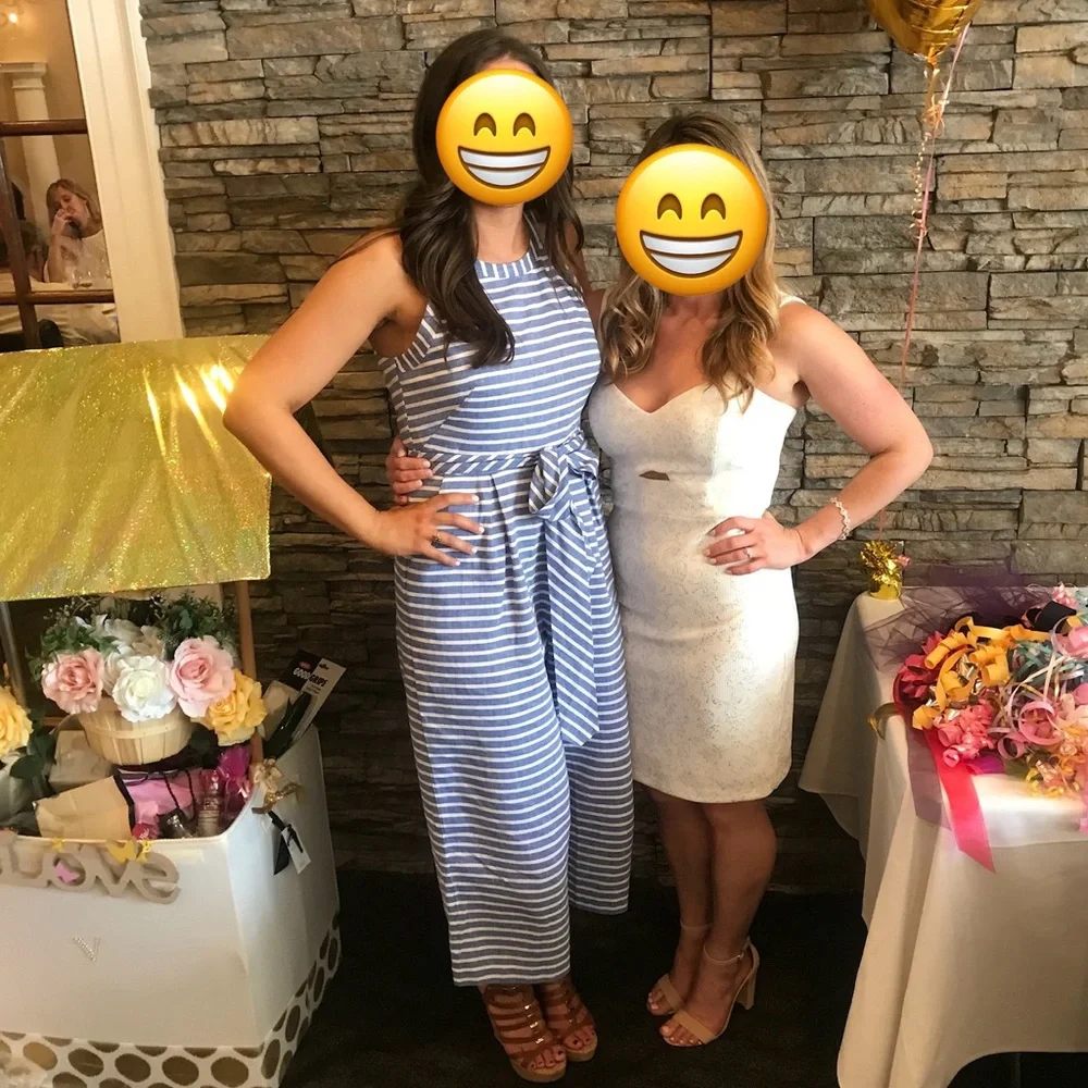 1901 Jumpsuit; blue and white stripes - Picture 3 of 3